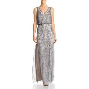 Adrianna Papell Evening Gown Beaded Size 8
